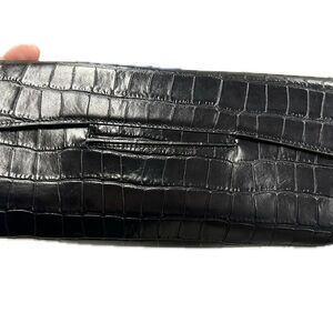 Toteme Black Embossed Leather Bag Clutch